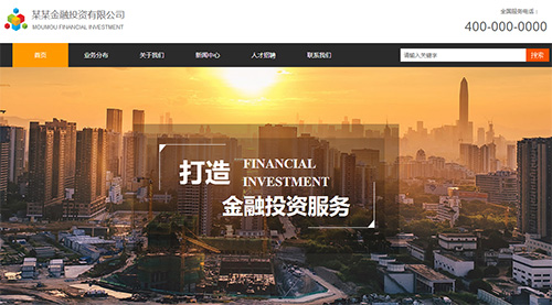 金融理财建站案例